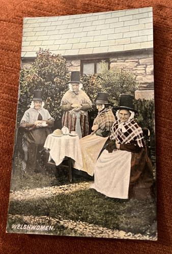 Antique postcard welsh women - antique,