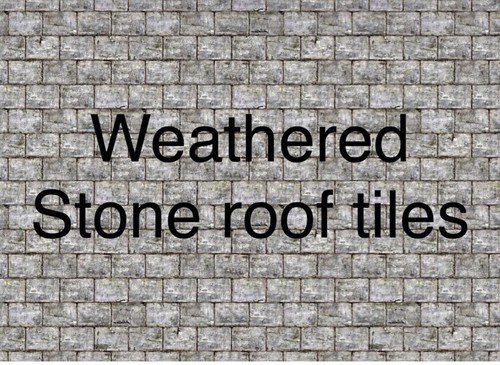 Diorama garage stone roof - 1/18,