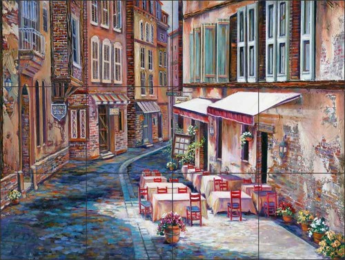 Ceramic tile mural backsplash - ceramic,