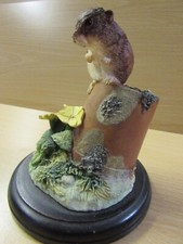 Beautiful TEVIOTDALE Mounted Figurine "Harvest Mouse on Pot" Signed D. Edlmann
