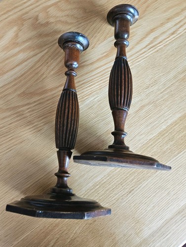 Antique turned dark wood - turned,