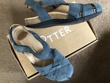 Hotter Sandals Blue Leather