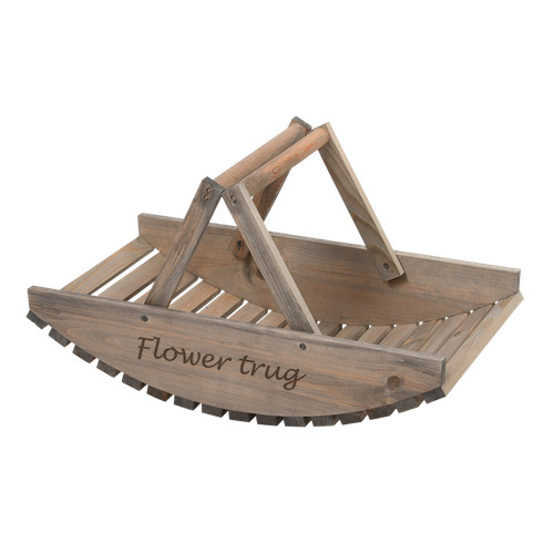 Wooden flower basket - wooden,