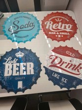 New Retro Style Table Mats Set of 4 Placemats for Dining Table