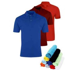 Polo Shirt Men's Plain 100% Cotton Short Sleeve - Clearance Sale-