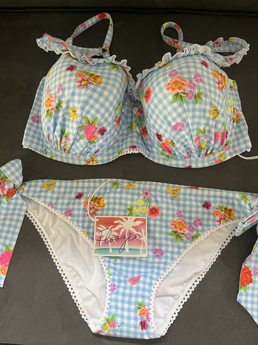 Ladies blue gingham - blue, ditsy