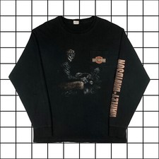 Y2K 2018 Harley Davidson Motorcycles Ghost Rider Long Sleeve T-Shirt Black XL