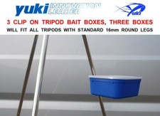 3 YUKI CLIP ON BAIT BOXES FIT