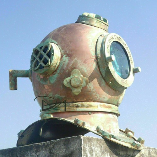 Diving helmet navy - diving, v