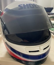 Eddie Lawson Shoei crash  GRV helmet