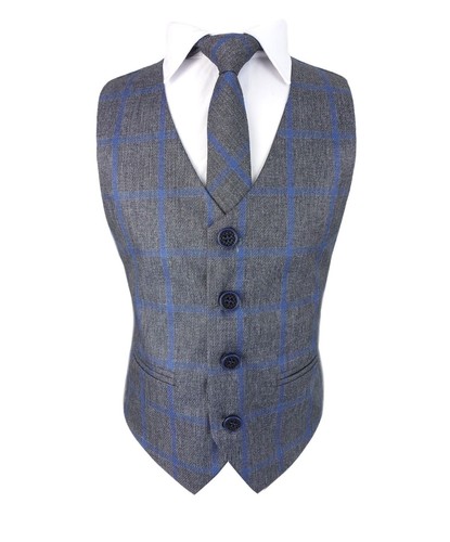 Boys tweed windowpane check - windowpane,
