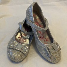 Girls Silver Glitter  shoes