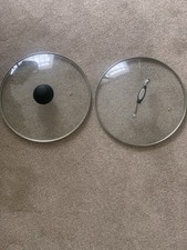 This Listing Is For 2 Clear Glass Replacement Pan Lid - 28cm Diameter.