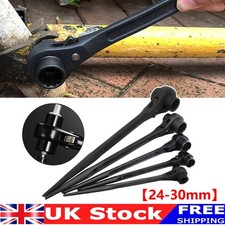 Double socket spanner - double, ratchet