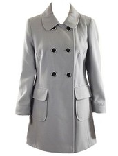 Ex BHS Skyline Grey Lined Double Breasted Coat. RRP: £65. Sizes 10-20