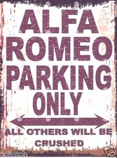 Alfa Romeo parking metal wall