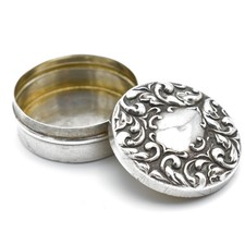 Antique Solid Silver Pill Pot