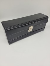 Cassette Tape Case storage Black vintage Stores cassette Tapes Black Leather