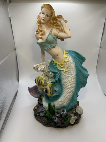 Mermaid statue figurine read - mermaid,
