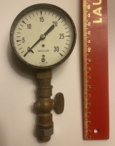 Antique usg vacuum gauge - usg, u.s.