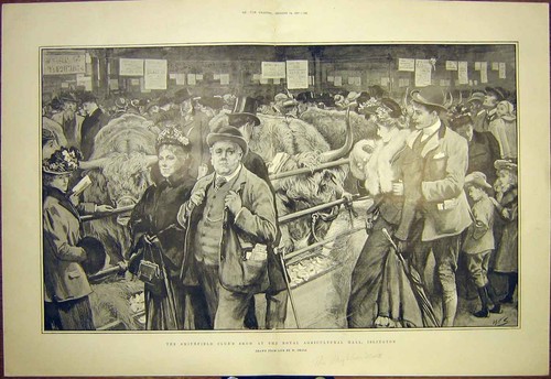 Original old antique print - antique,