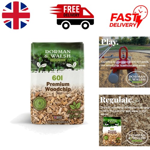 Natural 60l wood chips safe - chips,