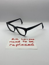 Vintage Universal Erik Black Eyeglass Frames 48□20 Cat Eye Bold 90s