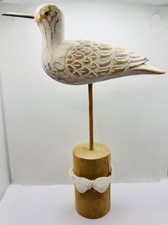 Handpainted wooden shorebird - handpainted,