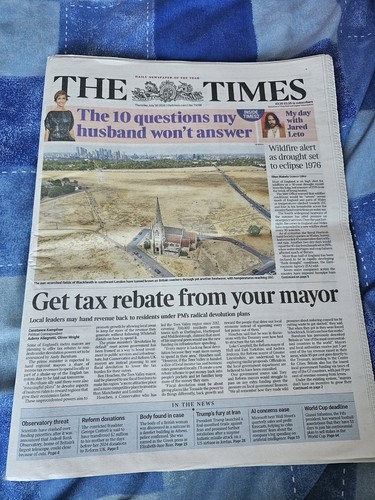 The times newspaper from - the,