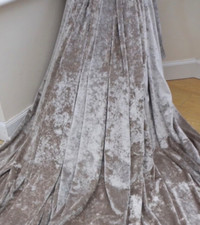 LOVELY DUNELM HEAVY QUALITY MINK VELVET CURTAINS 90 x 54 in