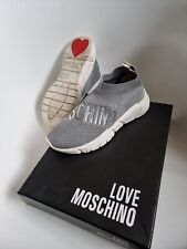 Moschino Sock Women's Sneakers Trainers UK 3 Love Moschino Designer Girls 