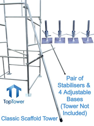 Scaffold tower stabilisers - scaffold,