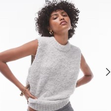 Topshop Bouclé Pullover Vest
