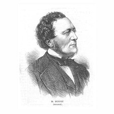 M. Buffet French Finance Minister - Antique Print 1870