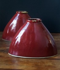 Red ceramic vintage vase keramikk set of 2