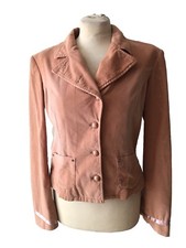 Voyage Passion  Vintage Dusky Pink Corduroy Jacket / Satin Trim (UK12)
