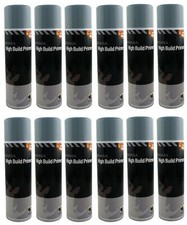 12 x Indasa Grey One Pack High Build Acrylic Based Primer 500ml Aerosol