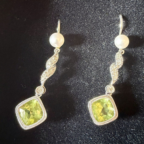 375 white gold - 375, earrings