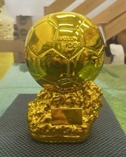 25cm Replica Ballon d‘or Soccer Trophy Football Fans Resin Gold Birthday Gift