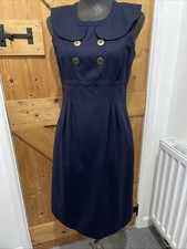 Hobbs Navy Pinafore Dress