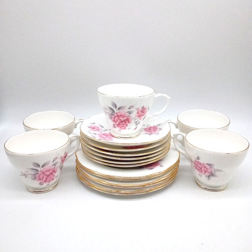 Duchess bone china pink grey - pink,