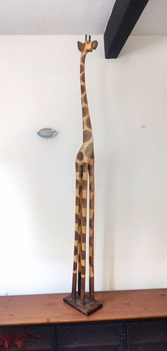Hand painted wooden giraffe - hand,