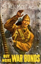 Buy More War Bonds postcard So