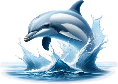 Jumping dolphin vinyl - jumping, sticker