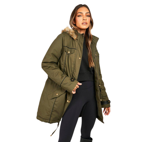 Ladies winter parka coat - winter,