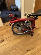 Brompton Red Folding Bike Electric With Switch Kit