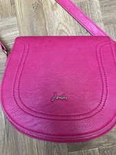 BNWT JOULES HOT PINK CROSS THE BODY  HANDBAG WOTH SPOTTY LINING