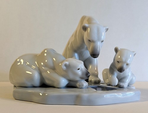 Lladro polar bear family - lladro,