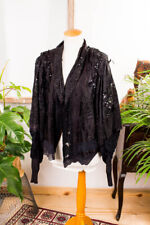 Sale Vintage 60S 70S Patchwork Jacket Made Of Antique Fabrics Sequins Gothic