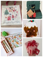 Christmas  Shopping Bag ribbon